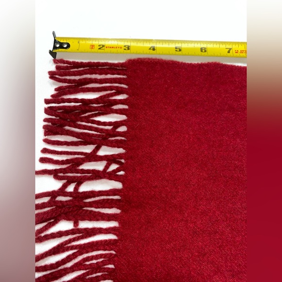 GAP Lamb Wool Scarf with fringed hems Unisex Italy - Picture 5 of 5